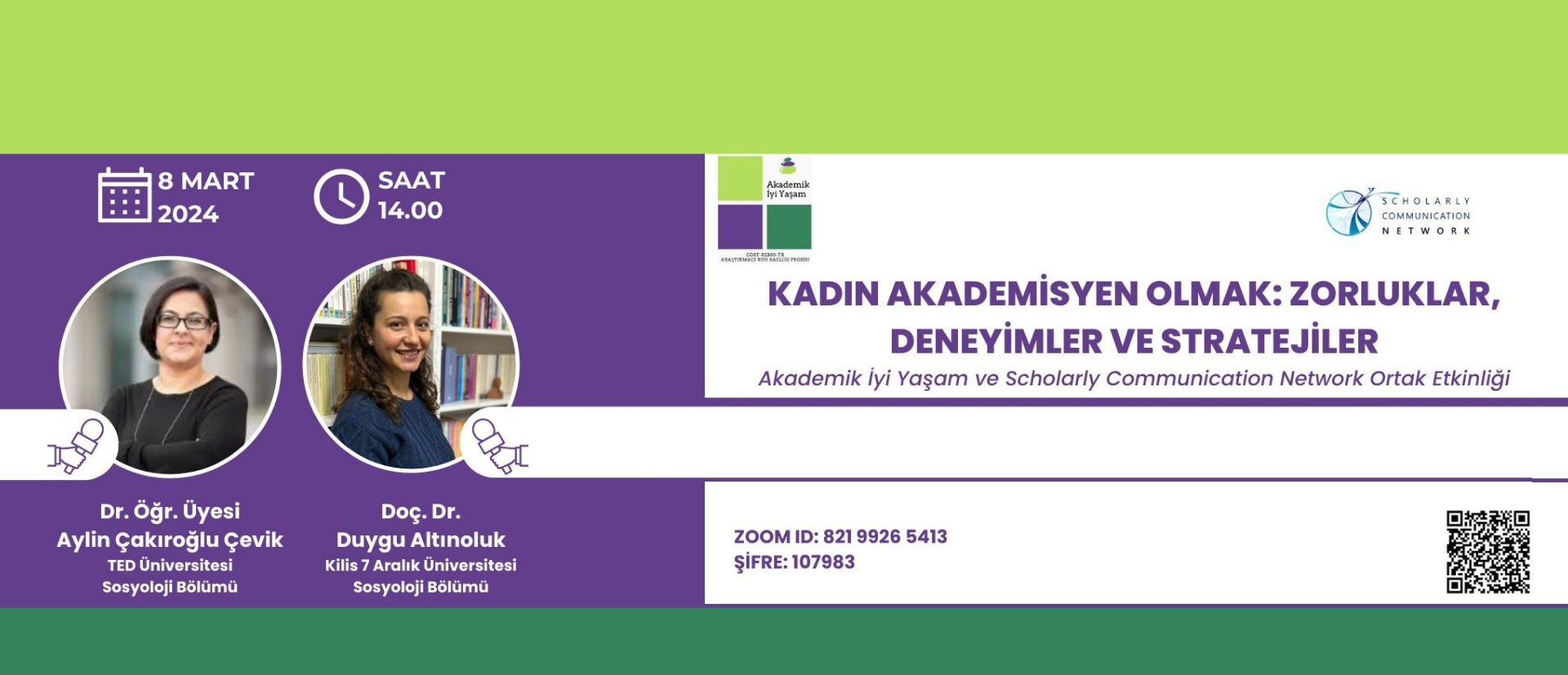 2024.03.08_Dr. Öğr. Üyesi Aylin Çakıroğlu Çevik'in Kadın Akademisyen Olmak Konulu Etkinlik Katılımı_banner
