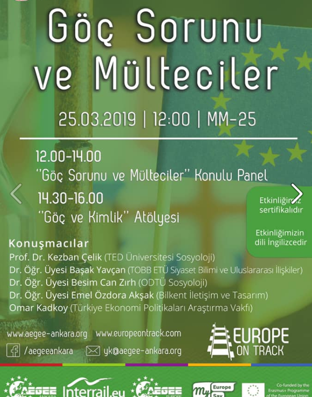 Prof. Dr. Kezban Çelik 25 Mart 2019'da 'Göç Problemi ve Mülteciler' Konulu Panelde