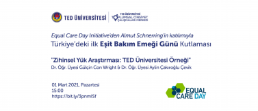 TEDÜ Toplumsal Cinsiyet Çalışmaları Merkezi'nden Eşit Bakım Emeği Günü Etkinliği